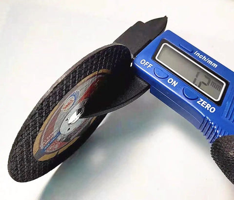 Three Inch Thin Cut Off Disc Pack For Die Grinder With 3 Eighth Inch Arbor.045 Inch Thick Fits Metal Steel Stainless Wood Includes Twelve Cutting Discs And Mandrel Kit Great Value in thickness measurement display.