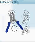 Top Rated Miter Woodworking Clamps Spring Kit, 9-piece steel set with blue handles for frame molding, 93mm x 54mm