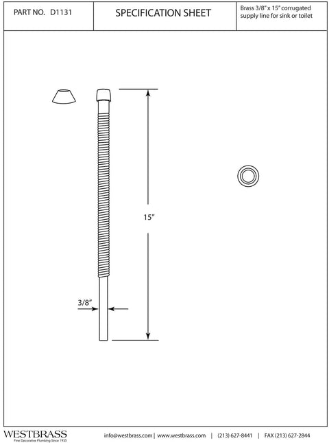 Diagram of Matte Black Corrugated Riser Supply Line Kit With One Quarter Turn Angle Stop Valve For Faucet And Toilet Five Eighths In OD