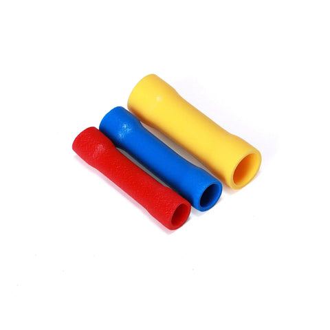 Colored insulated connectors from Versatile 250 Piece Insulated Wire Connectors Assorted Crimp Terminal Kit With Quick Disconnect Ring Spade Butt Splices Piggy Back For Automotive And Home Wiring Projects.