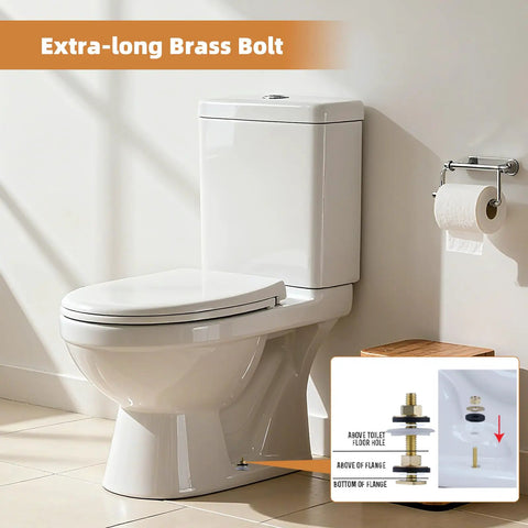 Premium Heavy Duty Toilet Wax Ring Replacement Kit Fits 3 Inch Or 4 Inch Pipes for secure installation with extra-long brass bolt.