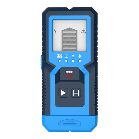 Hilitand Stud Finder with Accurate Detection Modes (4 in 1) front view, showing display and buttons, compact design for DIY projects.
