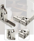 Two Pack 90 Degree Folding Shelf Hinges for Kitchen Cabinet Doors Compact Design Easy Install Space Saving Cabinet Hardware Durable Aluminum Hinges for Quick DIY Upgrades