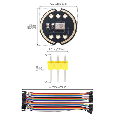 5 Pack INMP441 Omnidirectional MEMS Microphone Module Plug And Play With I2S Digital Interface 24 Bit High Precision Low Power for ESP32.