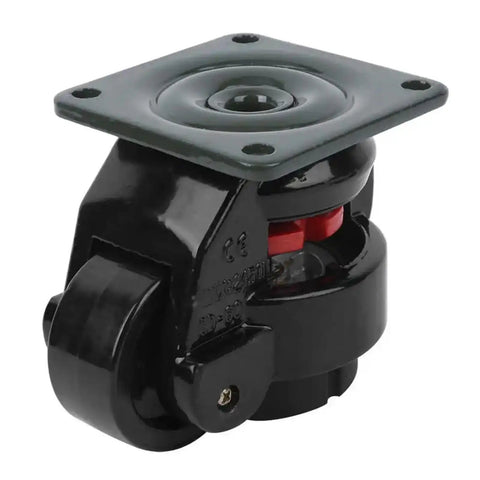 Four Piece Heavy Duty Ball Bearing Leveling Casters Set For Industrial Use, Ultra Smooth Roller Casters with red accents