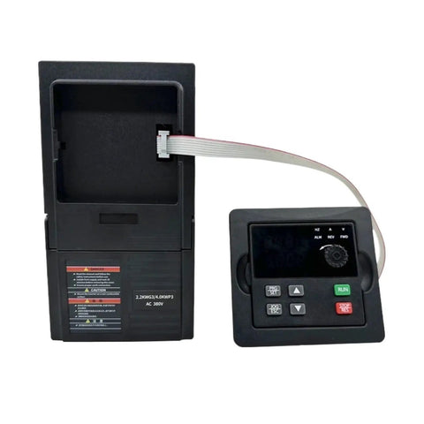 380V VFD Variable Frequency Drive Inverter For 1.5KW 2.2KW 3KW 4KW 5.5KW Motors 220V Three Phase Motor Speed Controller With Adjustable 0 To 400Hz Output Frequency Industrial Grade Inverter Converter, black unit with keypad