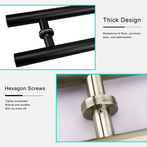 Round Shape Modern Sliding Barn Door Handle Kit With Accessories For Glass And Wooden Doors Silver Finish Heavy Duty