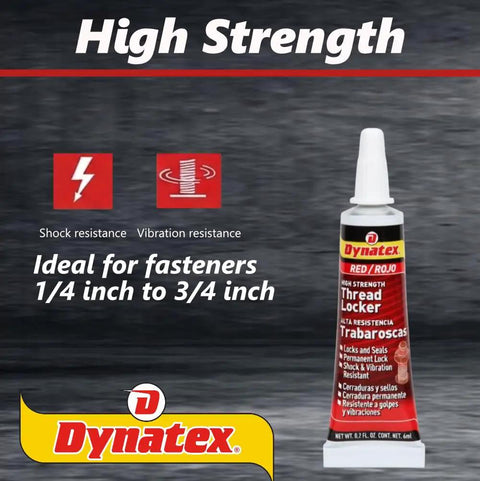 Red High Strength Thread Locker 0.20 Oz Bottle Built For Big Bolts Permanent Locking Anaerobic Formula Vibration Resistant
