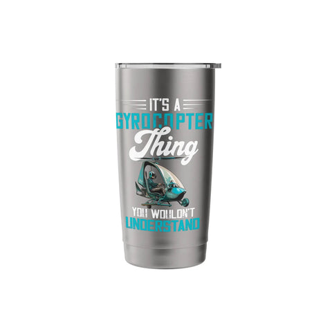 It's A Gyrocopter Thing You Wouldn't Understand Graphic Insulated Stainless Steel Tumbler with gyrocopter graphic