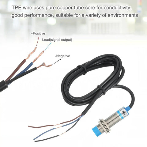 Workhorse Inductive Proximity Sensor M18 6 To 36V DC PNP NO 3 Wire 8mm Sensing with wiring diagram