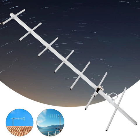 7 Element UHF Yagi Antenna With 11dBi Gain For 400 To 470MHz Outdoor Directional Base Antenna for GMRS Amateur Radio And Satellite Work
