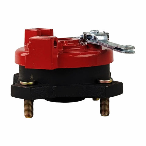 Badass Front Right Wheel Hub Assembly For Mountopz 150CL-2 200CL2 150UT2 And Coolster Atv Models side view with red top and metal clamp.