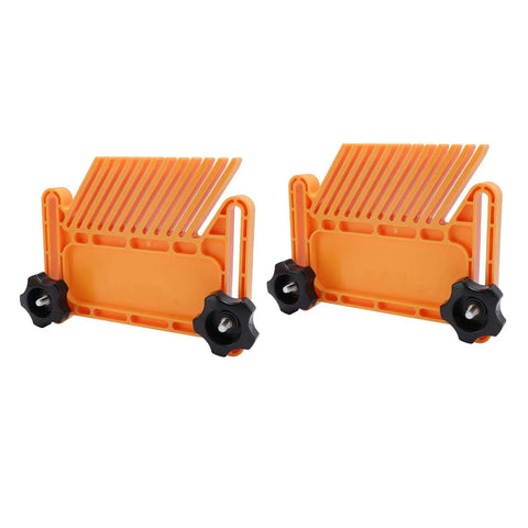 Professional Anti Kickback Feather Boards For Table Saws And Bandsaws, Heavy Duty Woodworking Clamp with orange ABS nylon material.