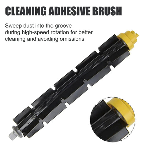 Replacement Brush Rollers And Side Brush Kit For Roomba 600 And 500 Series Vacuum Cleaners, black roller with yellow end