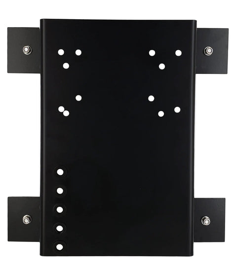 Rugged Pressure Washer Skid Plate Frame In Black Painted Steel With Rubber Feet 10x16 Deck, Heavy Duty Mount Plate, Pre Drilled Holes