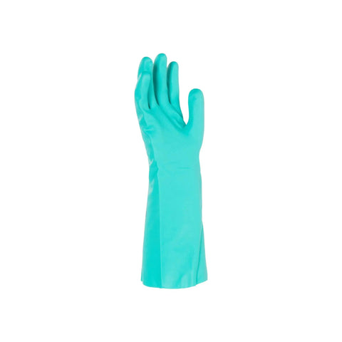 G80 Nitrile Chemical Resistant Gloves 2XL 13 Inch 15 Mil Green With Textured Fingertips For Superior Grip EN374 Certified