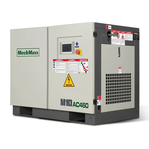 10HP Rotary Screw Air Compressor With 32 CFM At 116 PSI, 460V 3-Phase Industrial Grade Machine Built Tough With Premium Airend