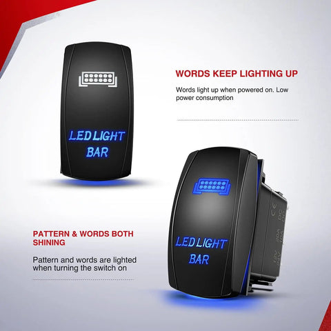 LED switch for 32 Inch 180W Curved LED Light Bar Offroad Driving Lights With Spot Flood Combo Tough As Nails 16AWG Wiring Harness Kit