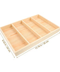 Top Shelf Wooden Jewelry Tray With Four Spacious Slots For Rings And Chains Super Easy Dresser Organizing Plate dimensions 13.76 x 9.43 inches.
