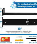 Ten Inch Floating Shelf Brackets Set Of Six Built Tough Heavy Duty Rustic Industrial Hidden Metal Brackets dimensions and screws