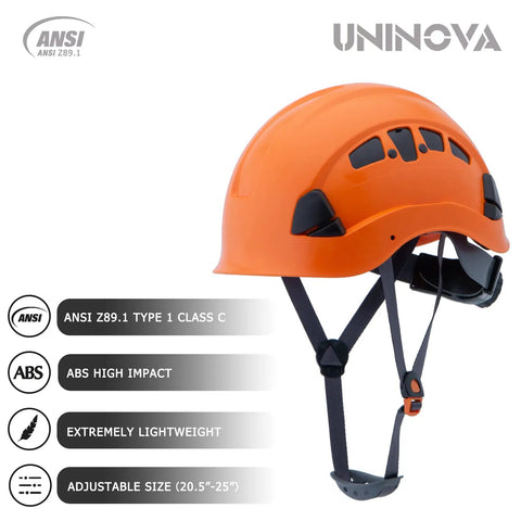 Top Shelf Hi Vis Orange Hard Hat Built For The Daily Grind OSHA Compliant Construction Safety Helmet ANSI Z Eight Ninety One Approved Heavy Duty Crew Head Gear, adjustable and lightweight design.