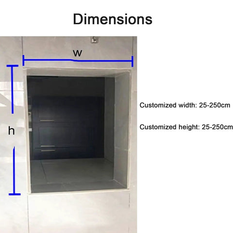 Rock Solid Aluminum Alloy Access Panel For Smooth Drywall Ceilings And Walls Snap Fit Invisible Vent Cover dimensions 25-250cm.