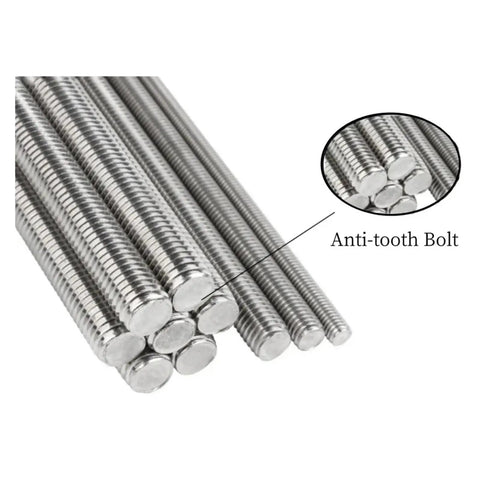 Top Shelf 304 Stainless Steel Left Hand Threaded Rod Fully Threaded Bar Stud M4 Through M24 250Mm Length stacked for heavy duty use.
