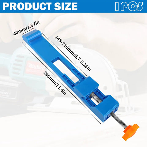Adjustable Cutting Machine Base Guide For Precision Milling And Circular Saw Routing Pro Level Saw Guide Rail That Keeps Every Cut Smooth And Accurate On Point Ideal For 4 Inch Dust Cutters And Marble Saws Blue, blue ABS guide rail with 295mm length and 40mm width