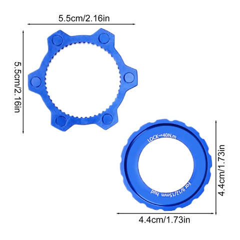 Lightweight Aluminum Center Lock Tool Adapter For Bicycles Disc Brakes Simple Rotor Installation or Removal For Road and Mountain Bikes