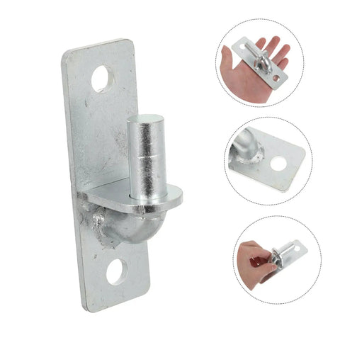 Set Of Four Heavy Duty Wall Mount Fence Gate Hinges Built Tough As Nails For Smooth Gate Action With Reliable Half Inch Hole Plates And No Sweat Setup For Any Yard Project, featuring a zinc coated hinge.