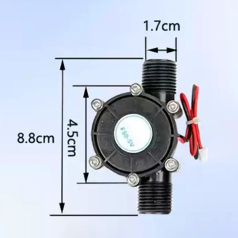 Portable Micro Hydro Generator With 5V 12V And 80V DC Outputs Low Noise Water Turbine Power Bank dimensions shown