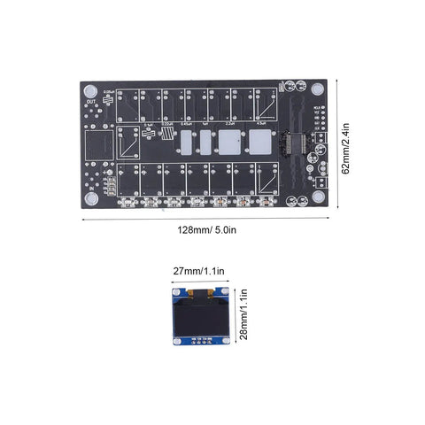 Automatic Tuner Kit 1.8 To 50 MHz HF Portable Tuner With OLED Display circuit board dimensions