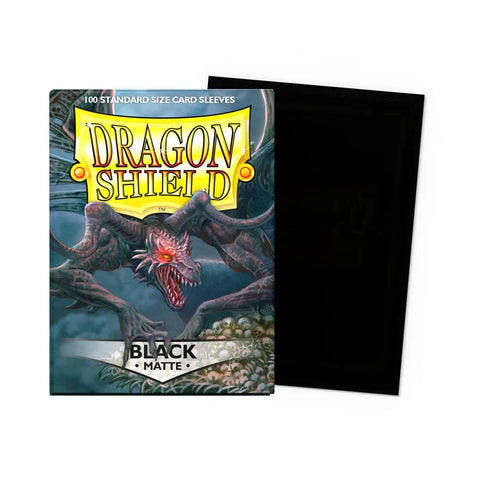 Top Shelf Matte Card Sleeves 100 Pack Standard Size Kickin Tough Protection For Trading Card Games smooth shuffle, matte black sleeves.