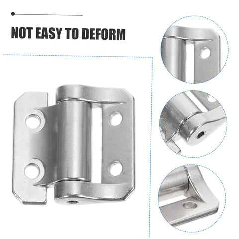 Heavy duty soft close cabinet hinge in zinc alloy with steel damper, showing close-up views of hinge durability and installation features.