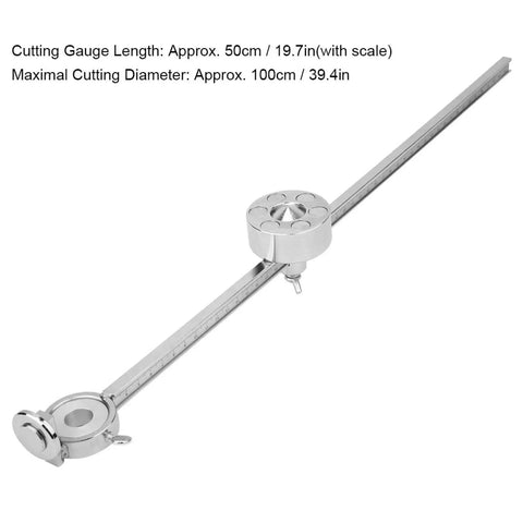 Circle Cutter Guide for Torch and Plasma Cutting, Stainless Steel Roller Guide With 50cm Rail Lets You Cut Perfect 100cm Diameter Circles