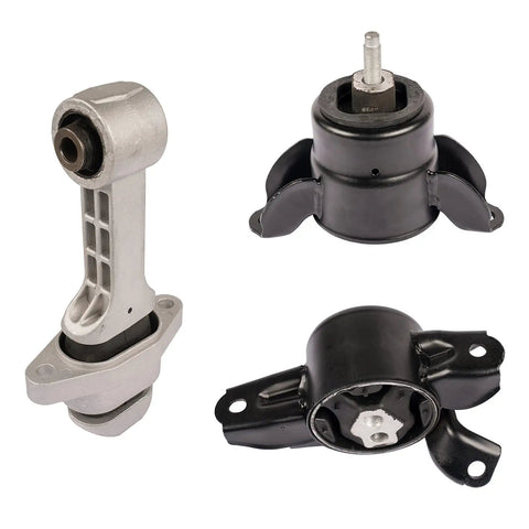 Rock Solid Engine Motor And Transmission Mount Replacement Kit For Hyundai Accent Elantra shown from front view with heavy-duty construction.