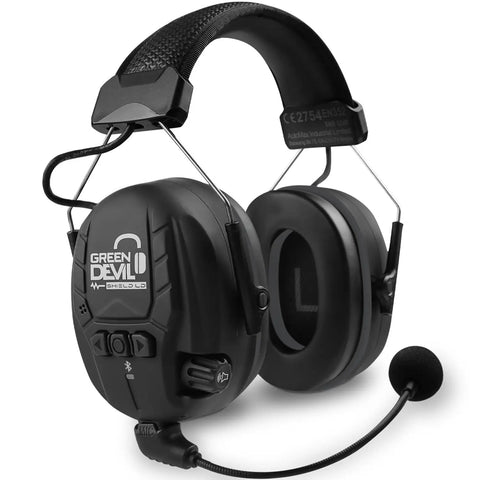 Electronic Bluetooth Earmuffs For Hearing Protection With Boom Microphone And 27 DB Noise Canceling Active Listening Headset