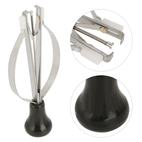 Spring Loaded Watch Hand Puller Tool For Safe Hand Removal, close-up of precision plunger and handle, watchmaking tool.