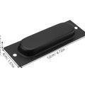 Stainless Steel Pocket Door Pulls Slick Black Finish Recessed Sliding Door Handle Hardware Heavy Duty Finger Pulls 4.72 by 1.57 Inch
