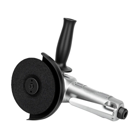 5 Inch Pneumatic Angle Grinder Polisher 11000 RPM Air Tool composite housing with ergonomic handle angled