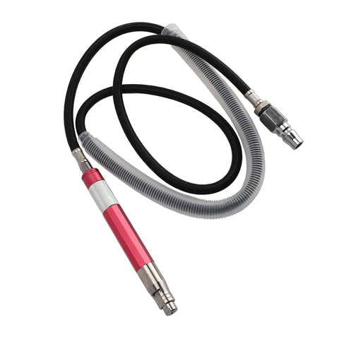 Slick Air Pencil Die Grinder Kit Pneumatic Power Tool with Quick Chuck, lightweight pen-style design, flexible hose for tight spots.