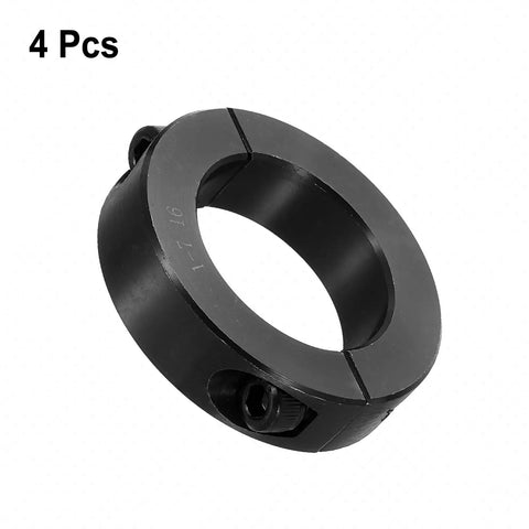 Split Shaft Collar Set, Two Piece Clamping Collar For 1-7/16 Inch Shaft, 2-1/4 Inch Outside Diameter, 9/16 Inch Thick, Black Oxide Steel Lock Collar.