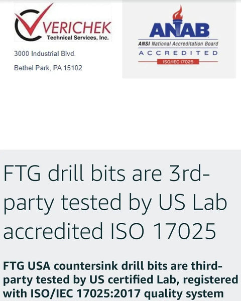 Verichek Technical Services, Inc. and ANAB accreditation logos with contact details for ISO 17025 certification.