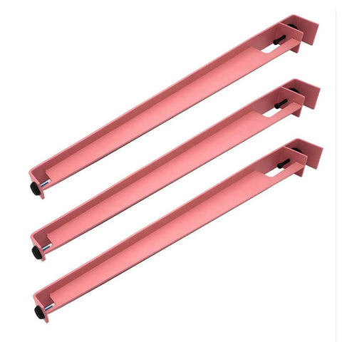 Heavy Duty F Shaped Table Legs Set For DIY Projects Four Clamp On Iron Feet No Drill Needed Adjustable Feet 30 Inch 76 Cm Red Finish