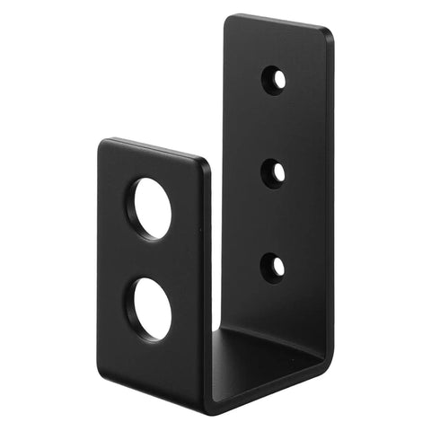 Beefed Up 8 Pack Door Barricade Brackets Rock Solid U Bracket Security Stopper, black iron construction, 3.7x1.6x1.5 inch.
