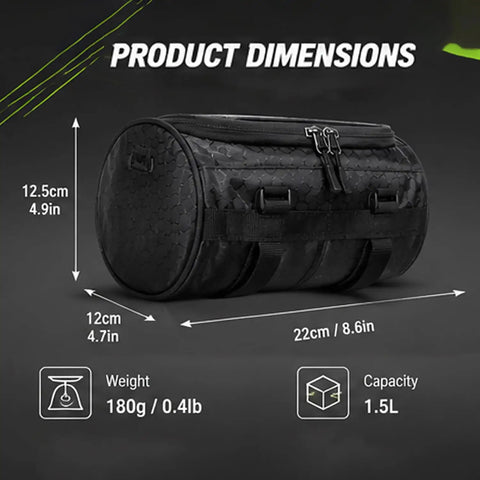 Ride Ready Waterproof Bike Handlebar Bag For Trek Allant Plus 8 Allant 7.4 And Alpha 2.3 with product dimensions and details