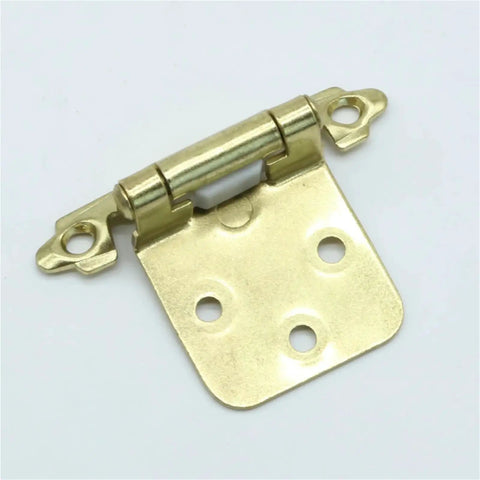 2 Pack Self Closing Spring Cabinet Hinges With Screws For Overlay Doors Flush Mount Easy DIY Hardware In Silver Finish Soft Close Style for cabinets