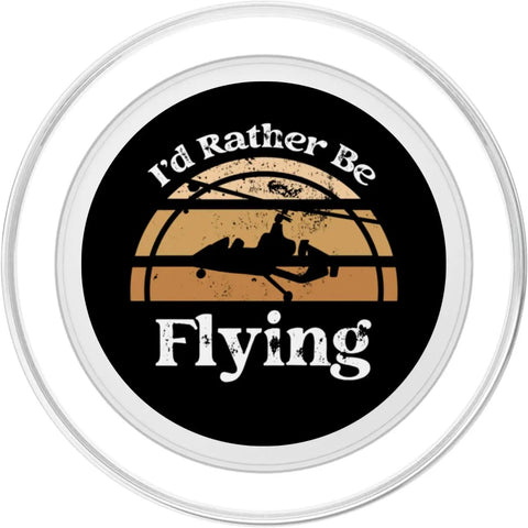 Gyrocopter Gyroplane Pop Grip For iPhone With MagSafe Base Perfect For Autogyro Pilots And Aviation Enthusiasts featuring 'I'd Rather Be Flying'