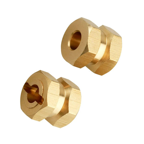 Brass 12mm Wheel Hub Extensions And Spacers Hex Drive Adapter Kit For 1/10 Scale RC Crawlers, Fits Axial SCX10 And SCX10 II 90046 D90 Four Pack