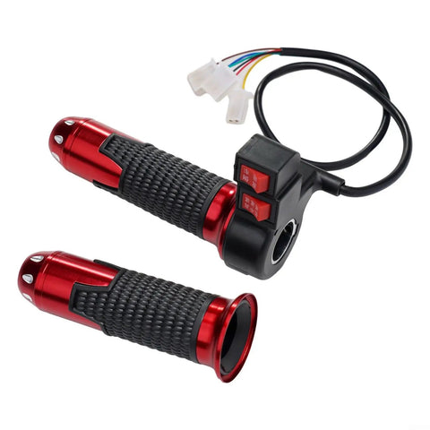 Top Tier E Bike Twist Throttle With 3 Speed Settings High Med Low Plus Forward Reverse Control For Smooth Rides On Any Terrain, red pair